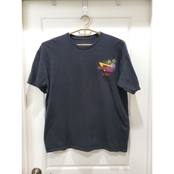 IN-N-OUT LOT OF 2 SHORT SLEEVE T-SHIRT WHITE SIZE LARGE BLACK LAS VEGAS SIZE XL - Picture 1 of 16